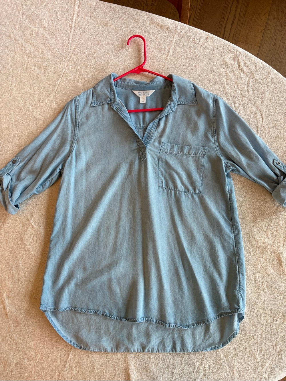 Market & Spruce Chambray Tunic Top